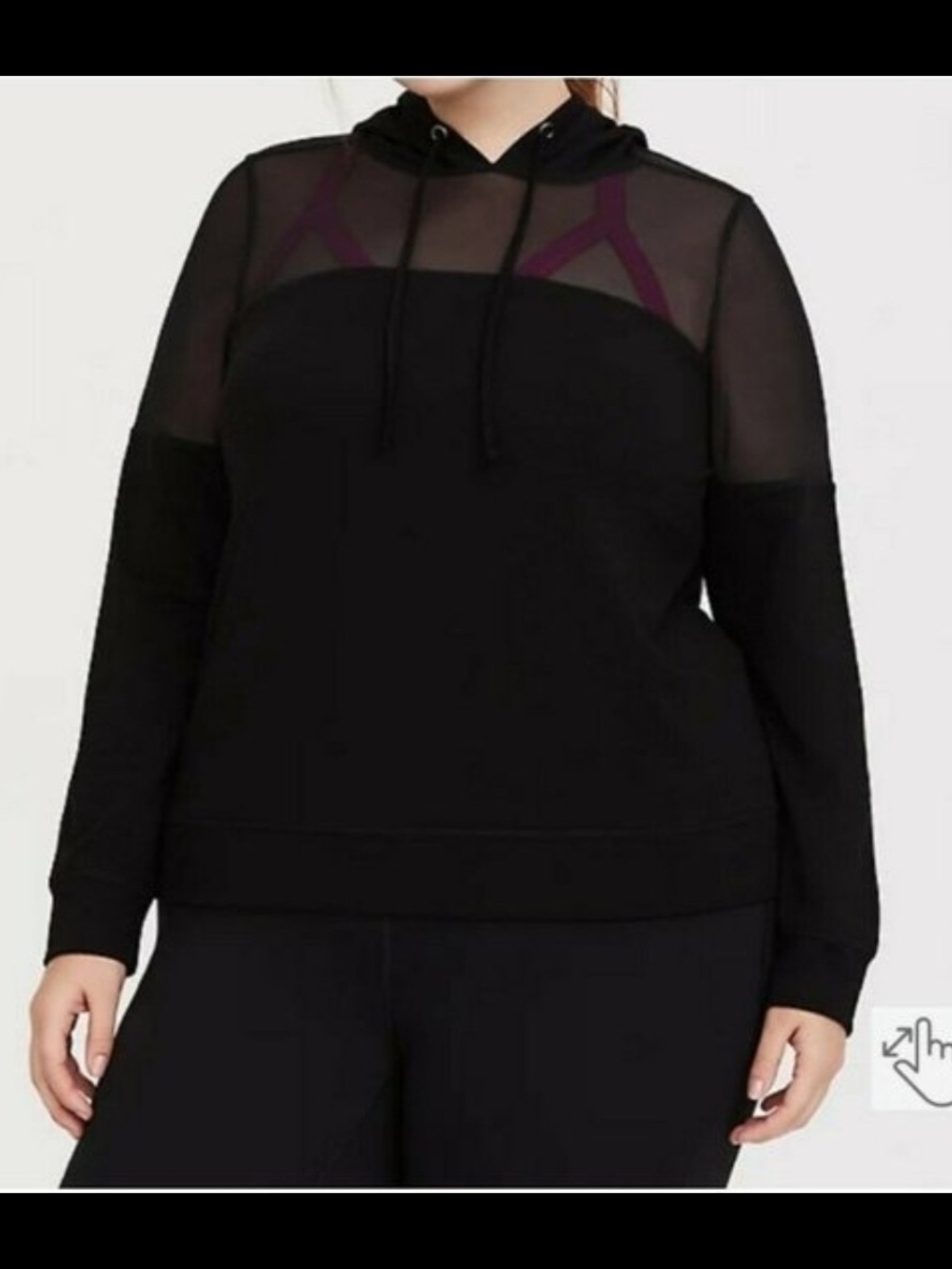Torrid Active Mesh Insert Pullover Hoodie